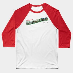 Greetings from Hamburg in Germany vintage style retro souvenir Baseball T-Shirt